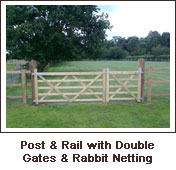 Click to view. Post & Rail Horse Fencing With Wire